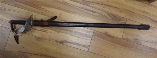 A George V 1896 pattern infantry officers sword, 102cm